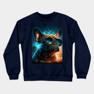 Trucker French Bulldog looking up at the stars Crewneck Sweatshirt